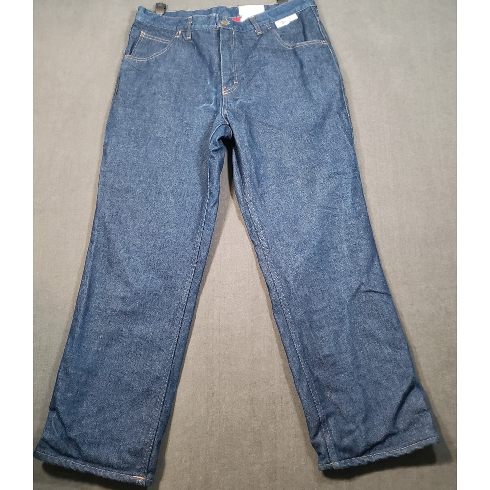 National Safety Apparel FR Jeans Mens 36x32 Blue Westex Indura Flame Resistant